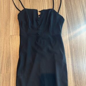 Bershka Black Mini Dress with Spaghetti Straps